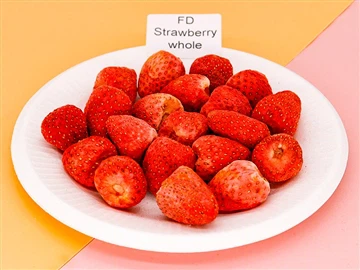 Las fresas liofilizadas se ablandan