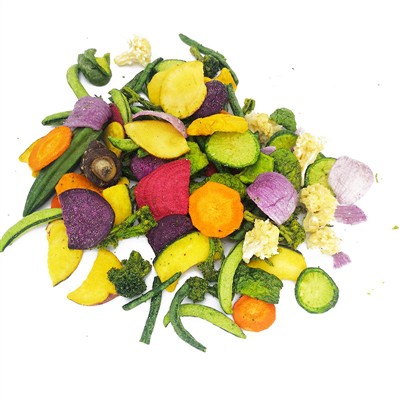 ¿Cuáles son los valores nutricionales de la mezcla de verduras fritas?