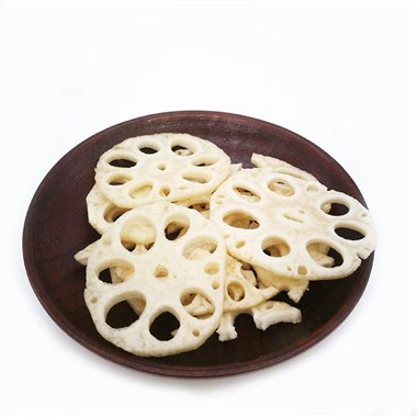 Chips de raíz de loto fritos